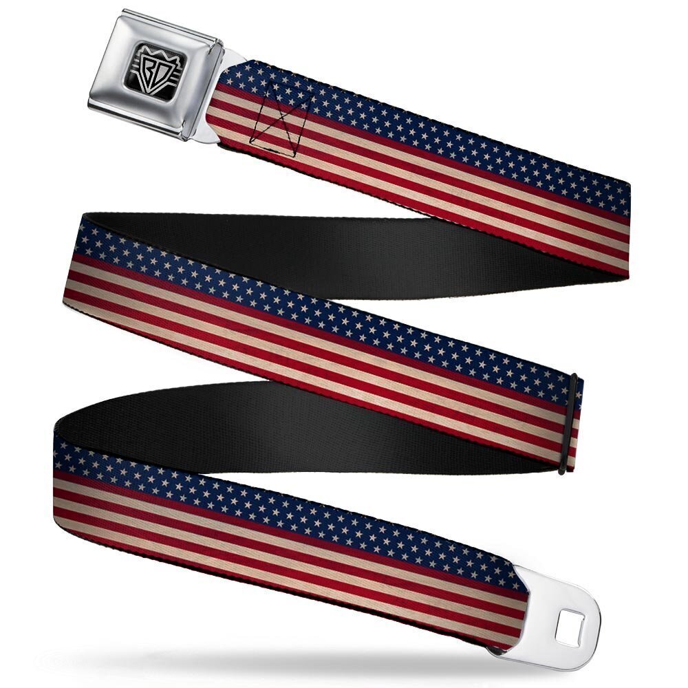 7191 Seatbelt Belt Americana W30135 American Flag Stripe 1.0"" Wide
